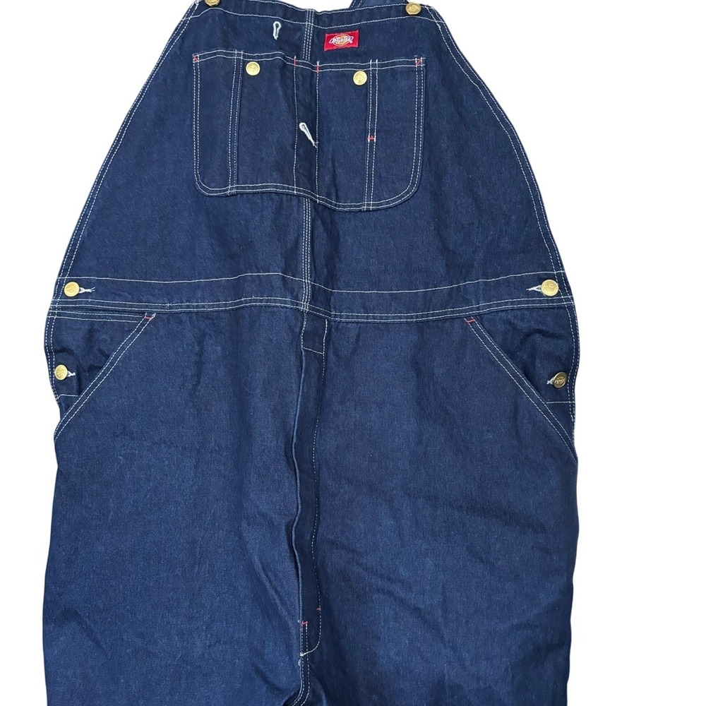 Dickies Overalls Work Men's Size 46x30 100% Cotton Farmer Rancher Bib Carpenter - Picture 8 of 10
